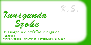 kunigunda szoke business card